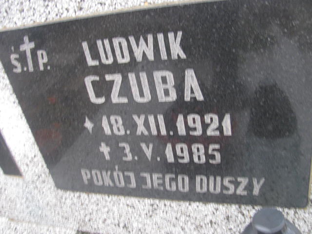 Ludwik Czuba 1921 Lubań Gmina - Grobonet - Wyszukiwarka osób pochowanych