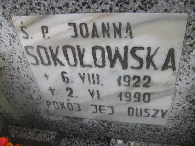 Grób Joanna Sokołowska
