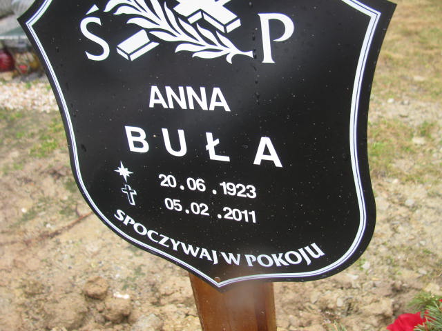 Anna Buła 1923 Lubań Gmina - Grobonet - Wyszukiwarka osób pochowanych