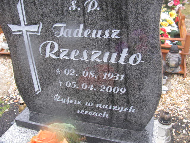 Tadeusz Rzeszuto 1931 Lubań Gmina - Grobonet - Wyszukiwarka osób pochowanych